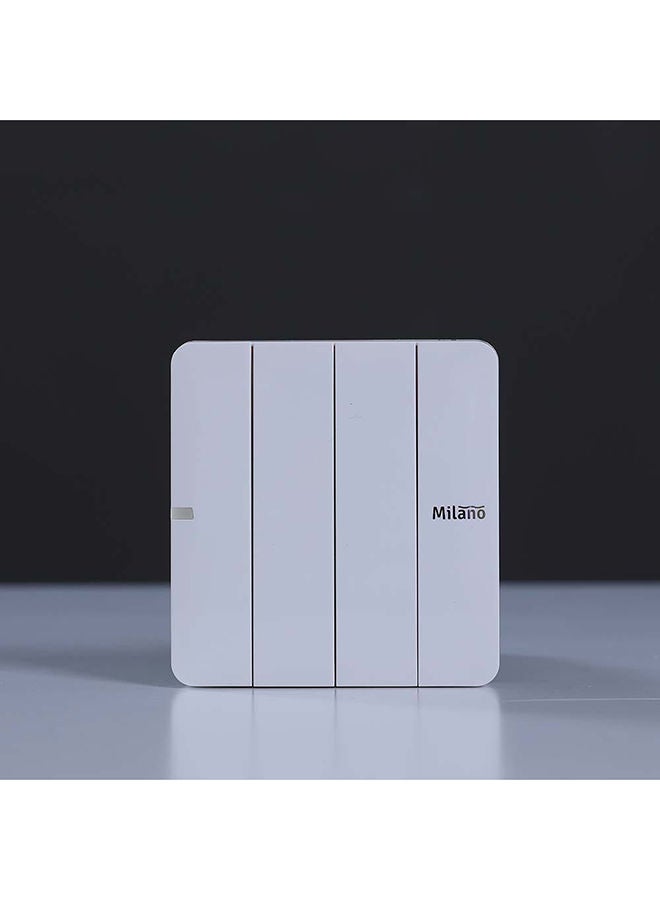 DANUBE HOME Danube Home - Milano 10A 4 Gang 1 Way Switch Wh Ps - Image 1