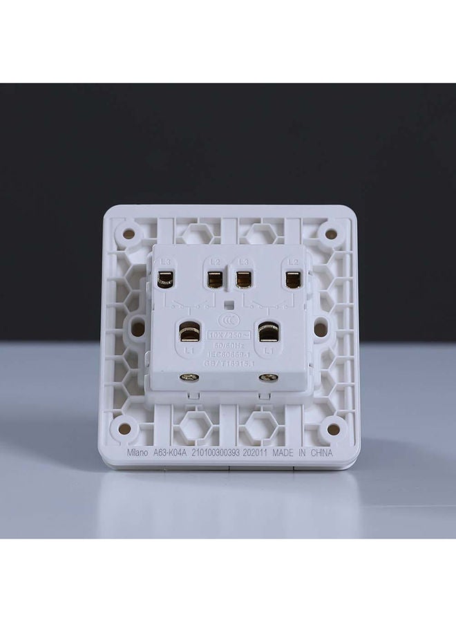DANUBE HOME Danube Home - Milano 10A 4 Gang 1 Way Switch Wh Ps - Image 5
