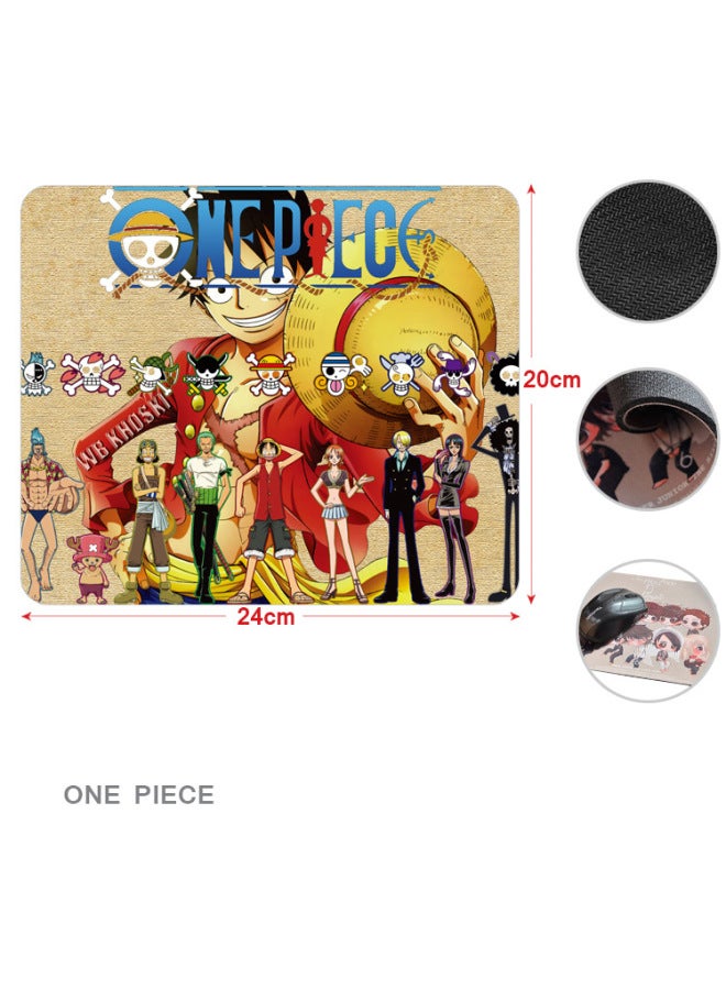 One Piece/Sea King Animation Mouse Pad Computer Desk Mat Solon Luffy Ace Computer Keyboard Cushion Desk Mat-Color:20x24cm-Pattern:MP-2186 One Piece - Image 3