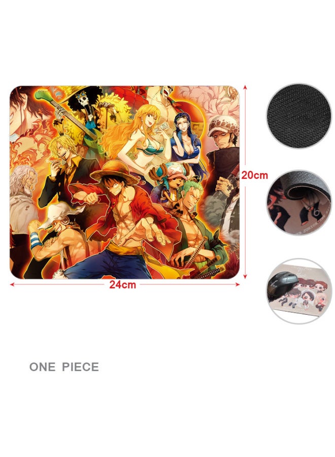 One Piece/Sea King Animation Mouse Pad Computer Desk Mat Solon Luffy Ace Computer Keyboard Cushion Desk Mat-Color:20x24cm-Pattern:MP-2186 One Piece - Image 4