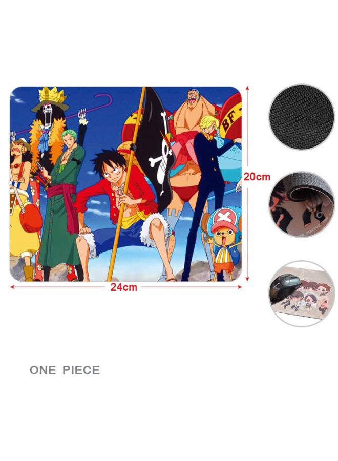 One Piece/Sea King Animation Mouse Pad Computer Desk Mat Solon Luffy Ace Computer Keyboard Cushion Desk Mat-Color:20x24cm-Pattern:MP-2186 One Piece - Image 5