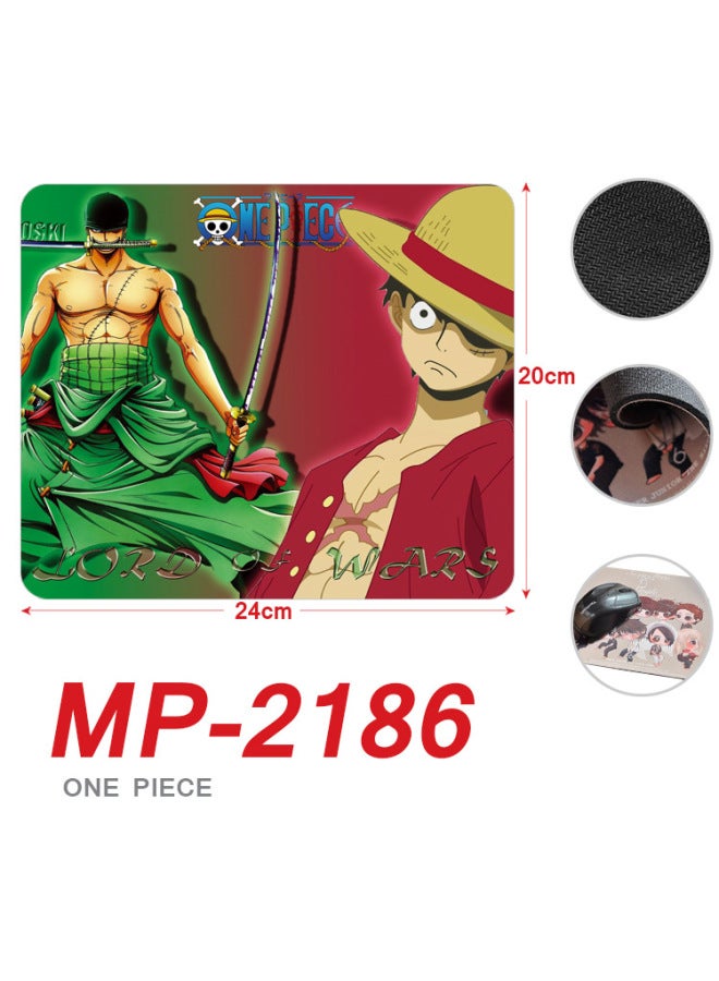 One Piece/Sea King Animation Mouse Pad Computer Desk Mat Solon Luffy Ace Computer Keyboard Cushion Desk Mat-Color:20x24cm-Pattern:MP-2186 One Piece - Image 1