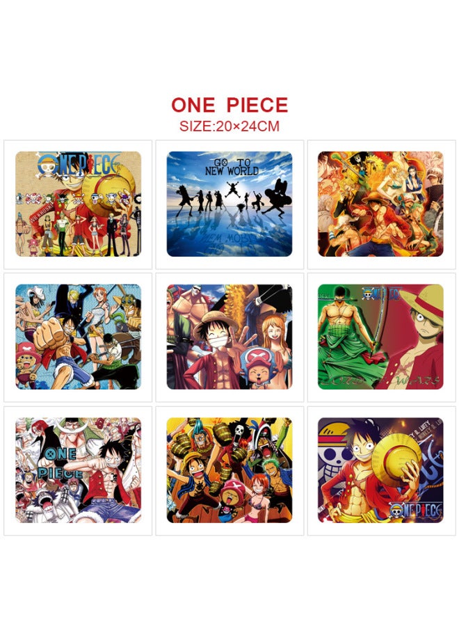 One Piece/Sea King Animation Mouse Pad Computer Desk Mat Solon Luffy Ace Computer Keyboard Cushion Desk Mat-Color:20x24cm-Pattern:MP-2186 One Piece - Image 2