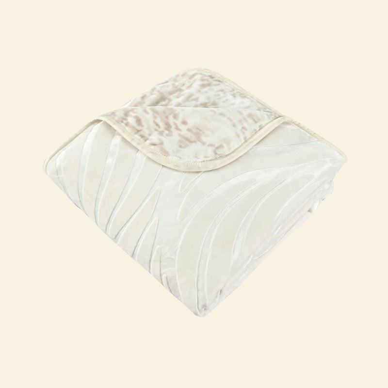 MORANO بطانية مورانو ميراچ موديل Waves 220 x 240 سم قابلة للعكس 2-طبقة فاخرة من البوليستر مع وزن للنعومة والدفء، راحة منزلية أنيقة - Image 3