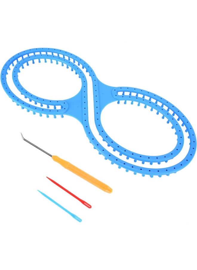 null - 2020 Creative Knitting Machine 8-shaped Castle Multi-function Knitting Machine Sweater Wool Pants Gloves Making Toys-Color:8-shaped Blue - Image 1