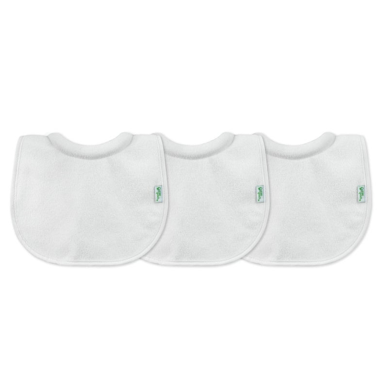 green sprouts Stay-dry Milk Catcher Bibs (3 Pack) | Collar absorbs milk to prevent rashes | Waterproof inner layer, Absorbent terry cotton, Machine washable - Image 1