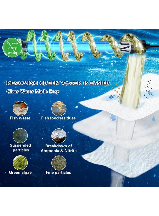 TARARIUM Fish Tank Filter U-V for 45-120 Gallon Tank, 300GPH Aquarium Filter for Turtle Tank Fish Tank Green Clean Machine, Sock Filter for Cold Plunge Saltwater Freshwater Crystal Clear - Image 3