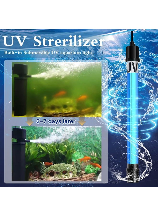 TARARIUM Fish Tank Filter U-V for 45-120 Gallon Tank, 300GPH Aquarium Filter for Turtle Tank Fish Tank Green Clean Machine, Sock Filter for Cold Plunge Saltwater Freshwater Crystal Clear - Image 4