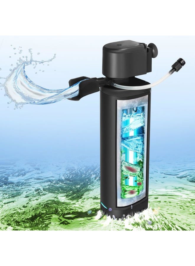 TARARIUM Fish Tank Filter U-V for 45-120 Gallon Tank, 300GPH Aquarium Filter for Turtle Tank Fish Tank Green Clean Machine, Sock Filter for Cold Plunge Saltwater Freshwater Crystal Clear - Image 1