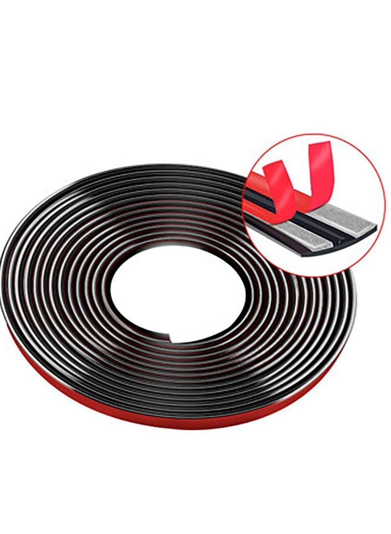 Captaintech Car Weather Stripping, 19mm Car Sunroof Seal, Windshield Weather Seal Rubber Stripping Trim Weatherstrip Adhesive T Shape Sunroof Cover Leak Sound Proofing (5m) - Image 1