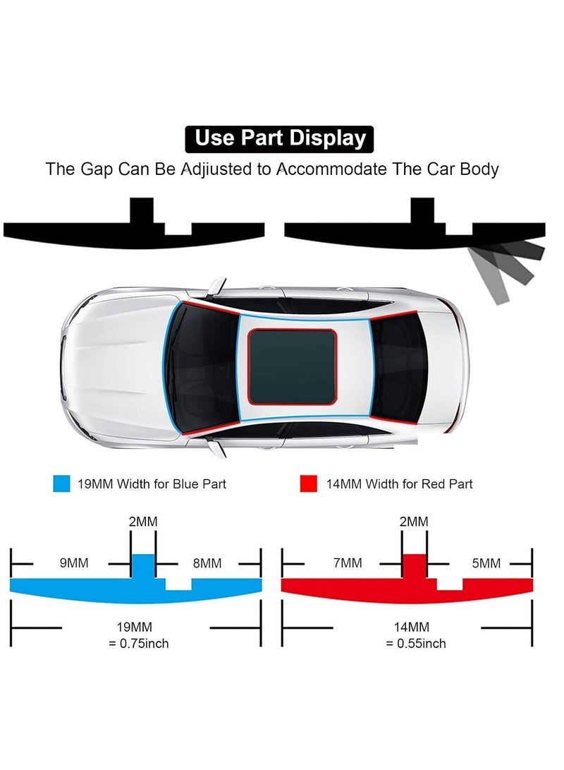 Captaintech Car Weather Stripping, 19mm Car Sunroof Seal, Windshield Weather Seal Rubber Stripping Trim Weatherstrip Adhesive T Shape Sunroof Cover Leak Sound Proofing (5m) - Image 2