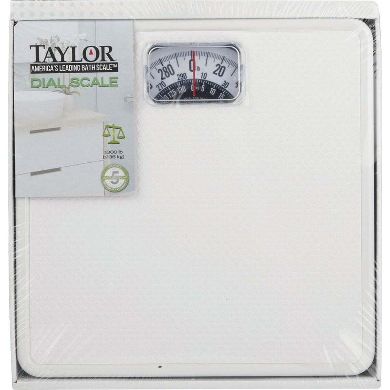 Taylor Precision Products White Square Mechanical Bath Scale - Image 5