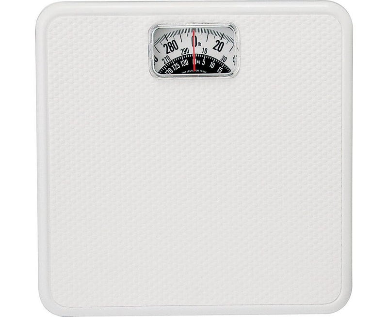 Taylor Precision Products White Square Mechanical Bath Scale - Image 1