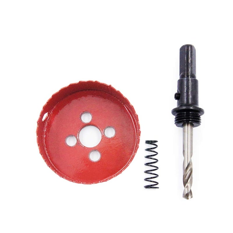 Laiwei Hole Saw Drill Bit HSS Hole Cutter with Arbor for Wood,PVC Board and Plasterboard(2-1/2"(63mm Hole Saw)) - Image 2