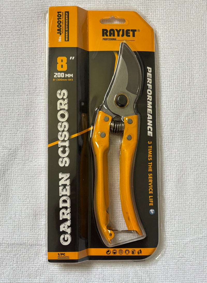 RAYJET 8-inch high carbon steel branch shears | labor-saving and non-slip | easily cut thick branches | essential for gardening pruning | durable and rust-proof!  - Image 2