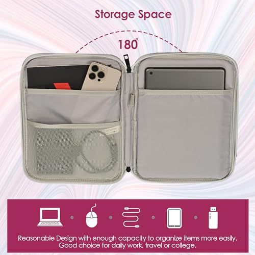 Probus Abstract Swirling Printed Canvas Tablet Sleeve Case Cover for Upto 11.5 inch for iPad 10.2/iPad 10.9/Pro 11/iPad 9.7/Lenovo Tab/Oppo Pad Air/Realme Pad X/Xiaomi pad 5/Redmi Pad Tablets - Image 4