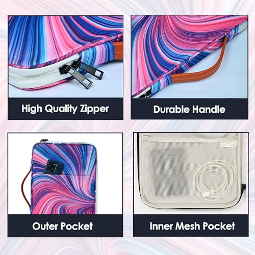 Probus Abstract Swirling Printed Canvas Tablet Sleeve Case Cover for Upto 11.5 inch for iPad 10.2/iPad 10.9/Pro 11/iPad 9.7/Lenovo Tab/Oppo Pad Air/Realme Pad X/Xiaomi pad 5/Redmi Pad Tablets - Image 5