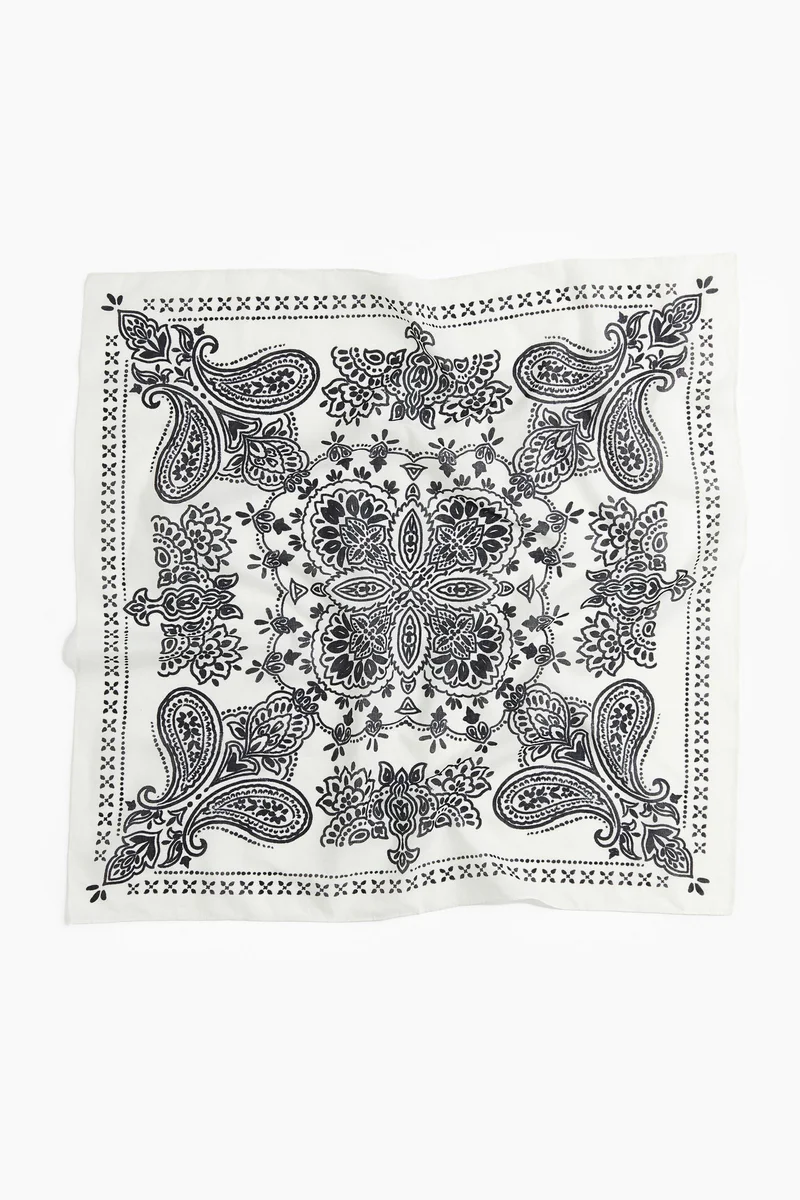 H&M Patterned cotton scarf