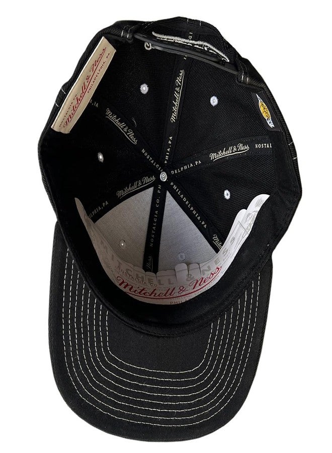ميتشل آند نيس قبعة ميتشل آند نيس لوس أنجلوس ليكرز البيضاء على السوداء المتوهجة، قابلة للتعديل، سوداء، مقاس واحد - Image 4