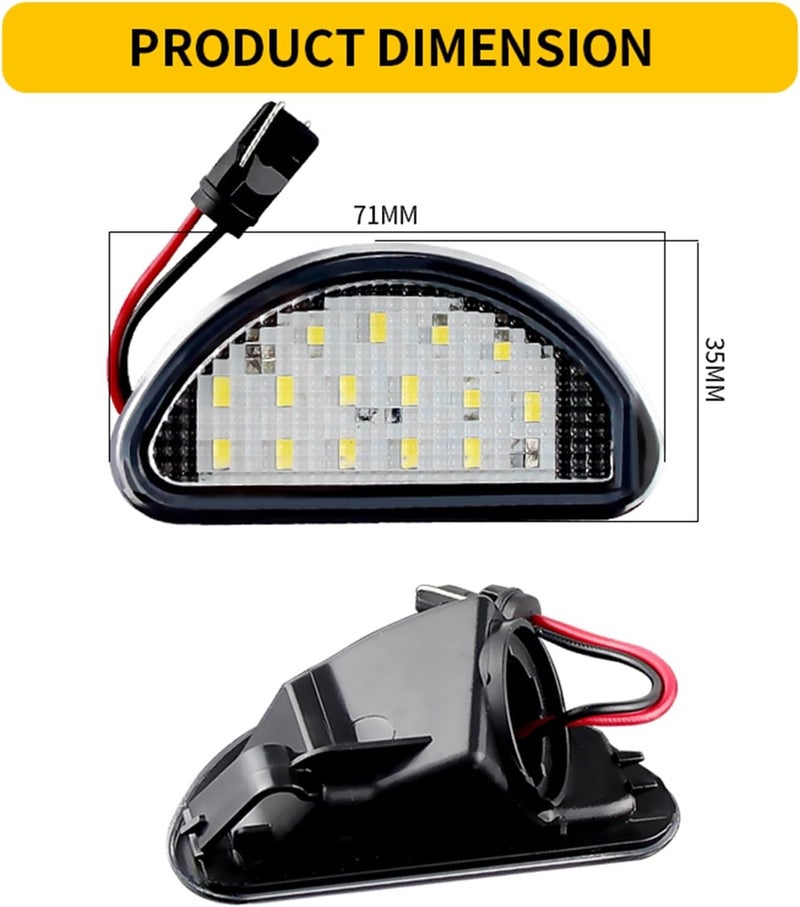 QASULER LED License Plate Light for Toyota Aygo MK I - Image 2
