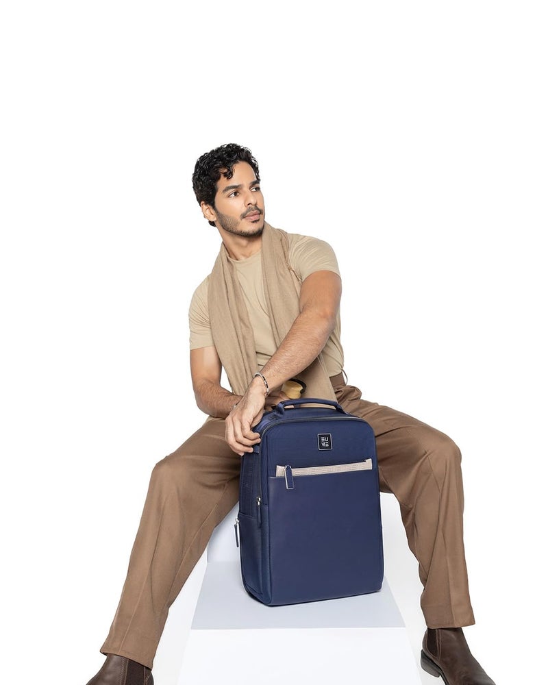 EUME Premium 15.6 in Laptop Bags for Men & Women Office Use | Stylish Backpack Bag | Spacious Backpack for Travelling | 23L Stratos Midnight Blue - Image 2