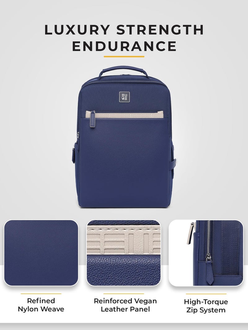 EUME Premium 15.6 in Laptop Bags for Men & Women Office Use | Stylish Backpack Bag | Spacious Backpack for Travelling | 23L Stratos Midnight Blue - Image 5