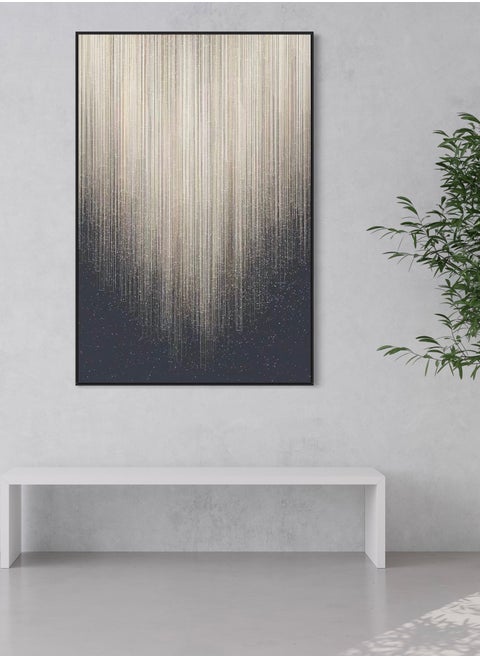 Modern Gray Sliver Canvas Framed Wall Art
