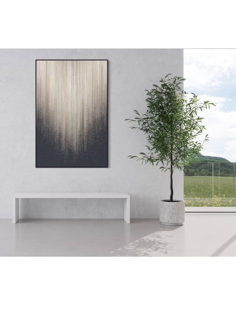 FRAMO - Modern Gray Sliver Canvas Framed Wall Art - Image 1