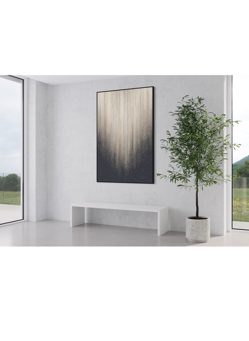 FRAMO - Modern Gray Sliver Canvas Framed Wall Art - Image 1