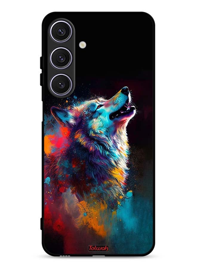 Tolwak Samsung Galaxy A17 Protective Case Cover Wolf Colorful Art