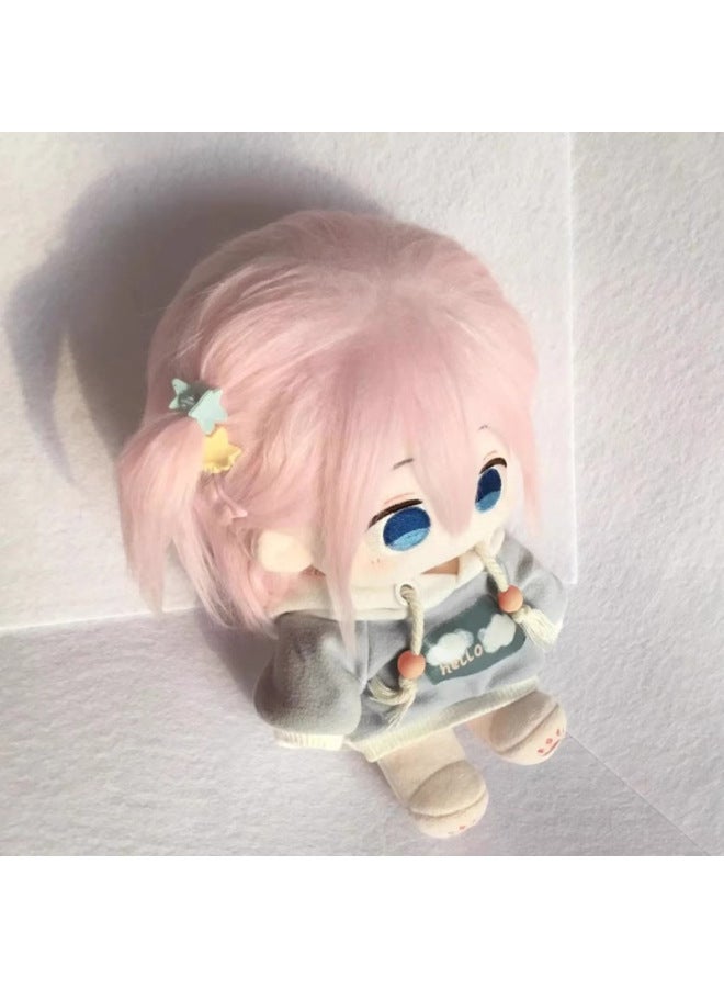 Cotton Doll 20cm Bone Nude Doll Cute Doll Doll Clothes Dress-up Toy Girl Friend Birthday Gift-Specifications:20cm Without Skeleton-Color:Gray Long Cloud Sweater (only Clothes Without Dolls) - Image 1