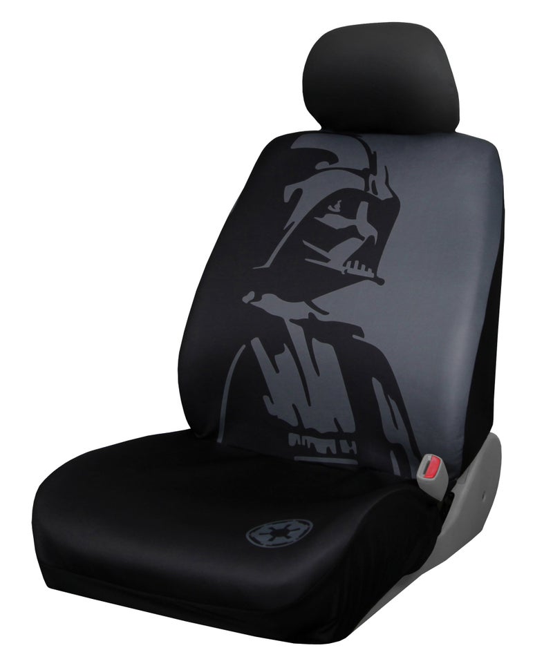 بلاستيكولور 006922R01 Star Wars Darth Vader Low Back Universal Fit Car Truck SUV Seat Cover - Image 1