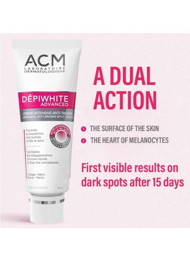 ACM Laboratoire dermatologique Depiwhite Advanced Intensive Anti-Brown Spot Cream, Anti-Freckles and Acne Mark Essence, Skin Lightening Essence Cream - 40 ML  - Image 2