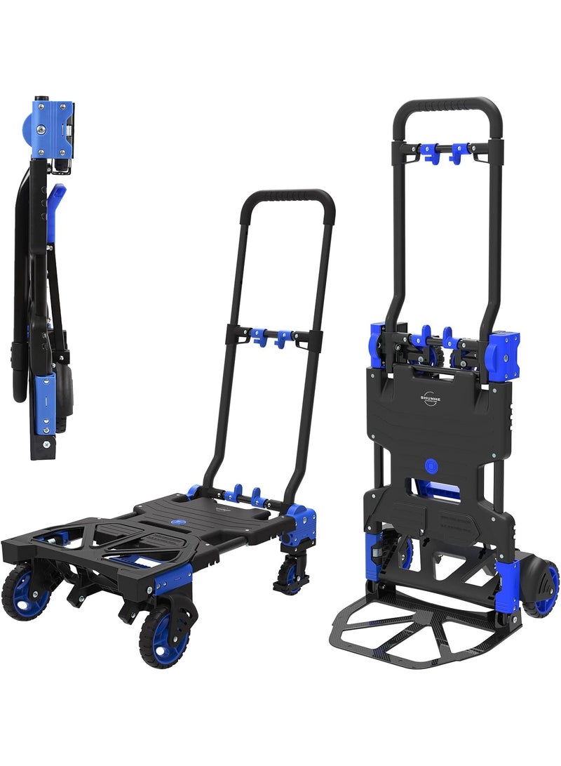 SINDIBAD HandiMoova 2in1 70kg sack truck,135kg folding platform trolley, multi-function hand truck; Converts in seconds - Image 1