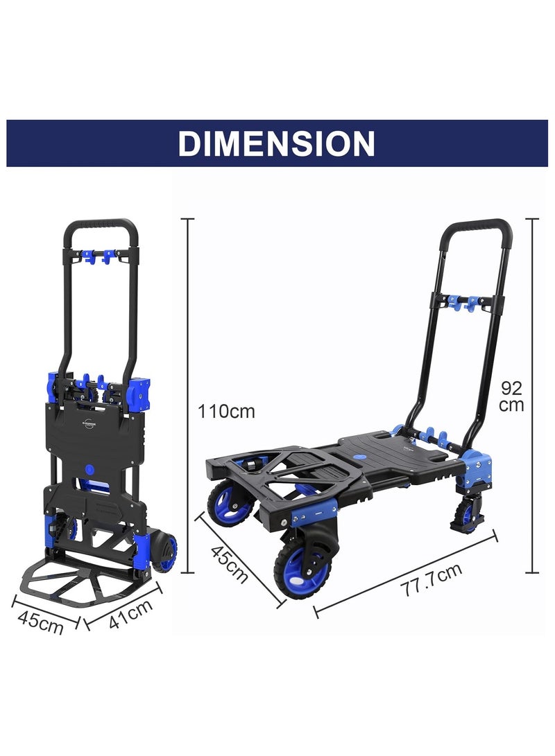 SINDIBAD HandiMoova 2in1 70kg sack truck,135kg folding platform trolley, multi-function hand truck; Converts in seconds - Image 3