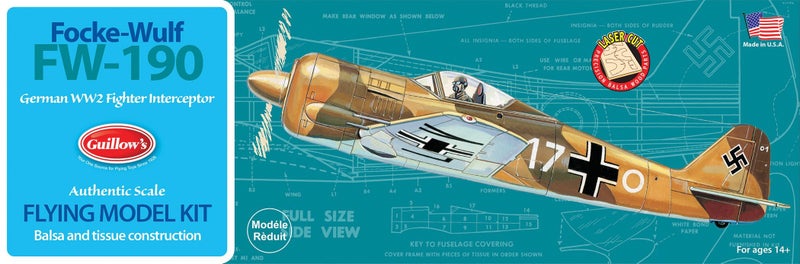 Guillows FockeWulf FW190 Model Kit - Image 2
