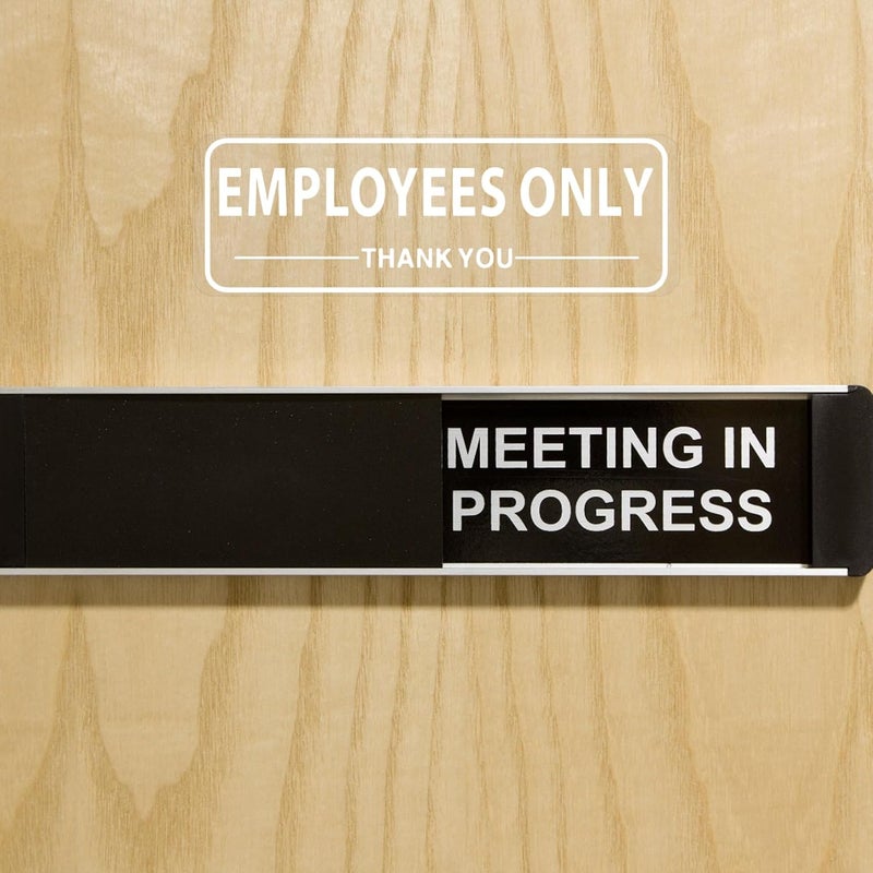 SnailGo Employees Only Sign for Business Sign 9x3 Inch Sticker Vinyl Window Door Staff Signs Waterproof UV Proof Decal 5 Pack - Image 4