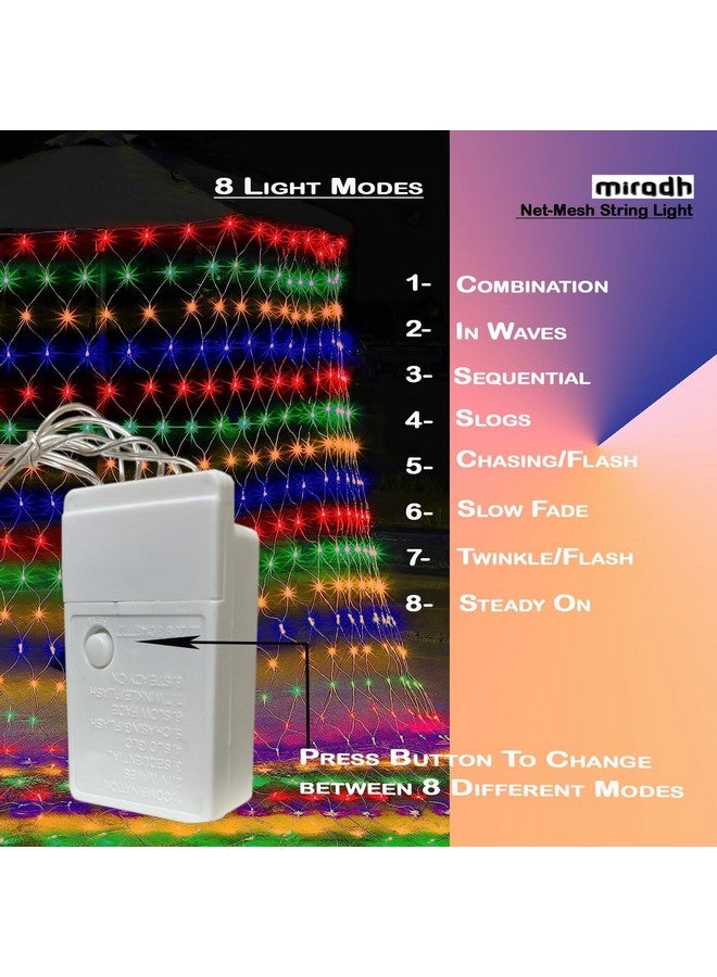 MIRADH Led Net Mesh String Lights - Diwali Lights for Decoration for Home Diwali Lights for Home Decoration led Lights ganpati Decoration Items for Home 5ft x 5ft 120 LEDs (8 Mode Multicolor) - Image 3