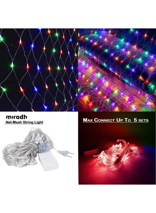 MIRADH Led Net Mesh String Lights - Diwali Lights for Decoration for Home Diwali Lights for Home Decoration led Lights ganpati Decoration Items for Home 5ft x 5ft 120 LEDs (8 Mode Multicolor) - Image 5