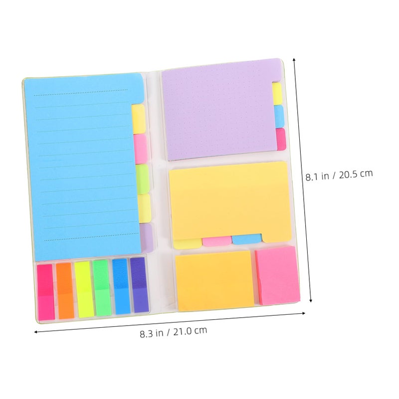 Adhesive Colorful Sticky Tabs Memo Pads Set for Notes Reminders Study Office - Image 3