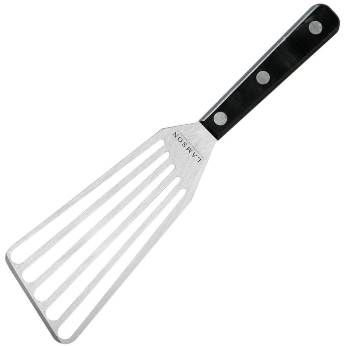 3 X 6 CHEFS SLOTTED TURNER WITH NOIR ULTRA DURABLE HANDLE LEFT HAND