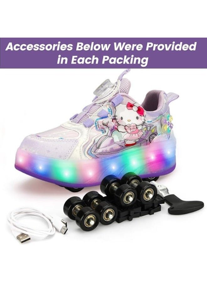Lucky Kids Kids Roller Skates 4 Wheel Flashing Skate Shoes With Led Lights Usb Rechargeable Stylish & Fun For Boys & Girls - Image 5