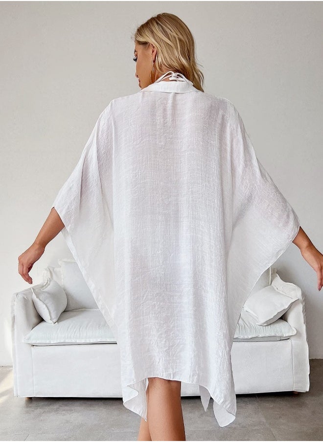 Generic Batwing Sleeve Beach Cover Up, Women Maxi Kimono Beach Dress, Beach Coverup, Women's Long Clothes, for Evening Wear, Summer Wear, One Size Fits Most  - Image 5