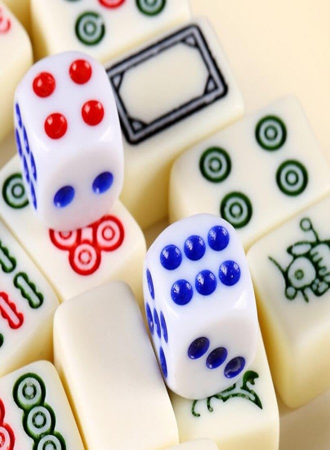 EatingBiting Mini Mahjongs 20mm/0.78" Board Game Portable Travel Set 144pcs Chinese Mahjongs Classic Traditional Chinese Dominos Family Tabletop Game - Image 4