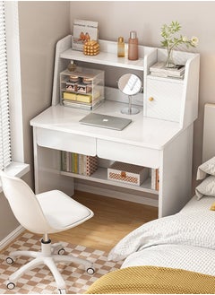 Sharpdo Study Desk Computer Desk With Storage White 100x48x109 cm  - Image 1