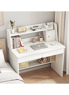 Sharpdo Study Desk Computer Desk With Storage White 100x48x109 cm  - Image 2
