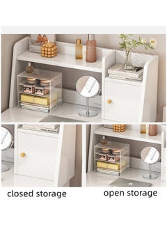 Sharpdo Study Desk Computer Desk With Storage White 100x48x109 cm  - Image 3