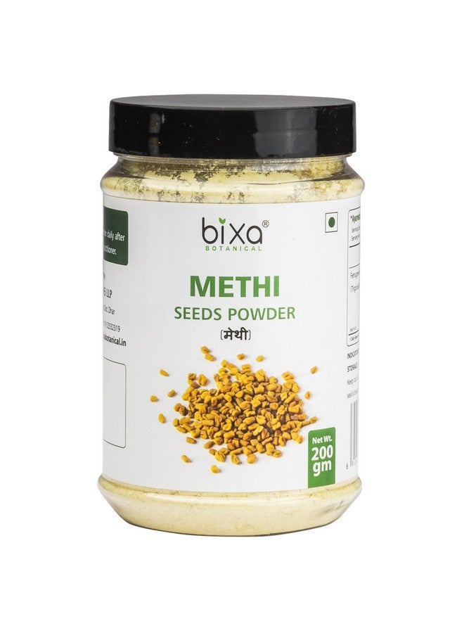 bixa BOTANICAL مسحوق الميثي - 200 جرام للعناية بالشعر والبشرة مع التغذية (تريغونيللا فونيوم/الحلبة)، متحكم عالي في السكر ومغذي، مكمل عشبي أيورفيدي لزيادة الهيموجلوبين. وصحة التمثيل الغذائي. - Image 1