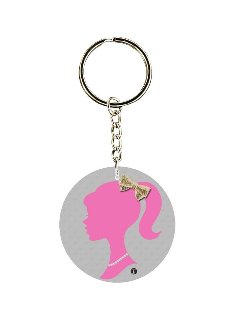 RKN Girl With Necklace Themed Keychain 