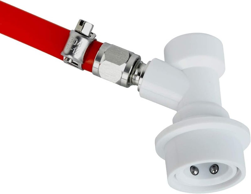 Ferroday Ball Lock Gas Line Assembly 5ft Red Long Tubing 5/16 Ball Lock Gas Disconnect Set Home Brewing Kit Ball Lock CO2 Gas Hose Assemble for Draft Beer Home Brewing - Image 3